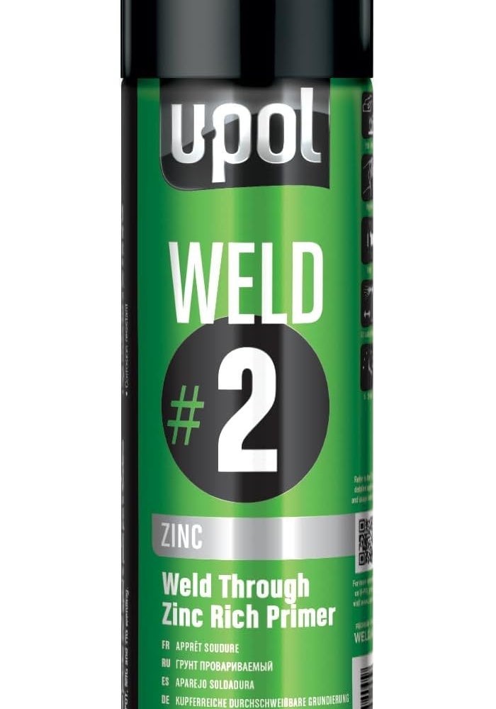 U-POL WELD/AL WELD-2 450ml Zinc Rich Primer - Grey/Green
